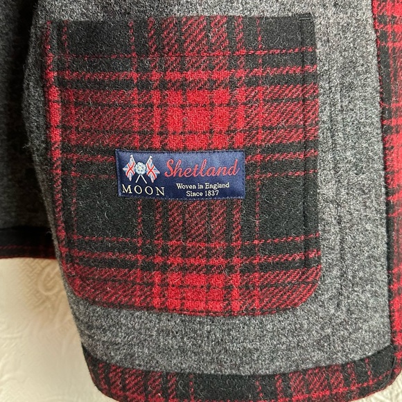 J. Crew L Limited Edition Ludlow Red & Black Plaid Overcoat in English Wool NWT - Picture 11 of 16